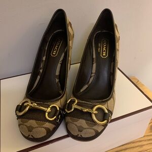 Coach Tan and Brown Women's Heels
